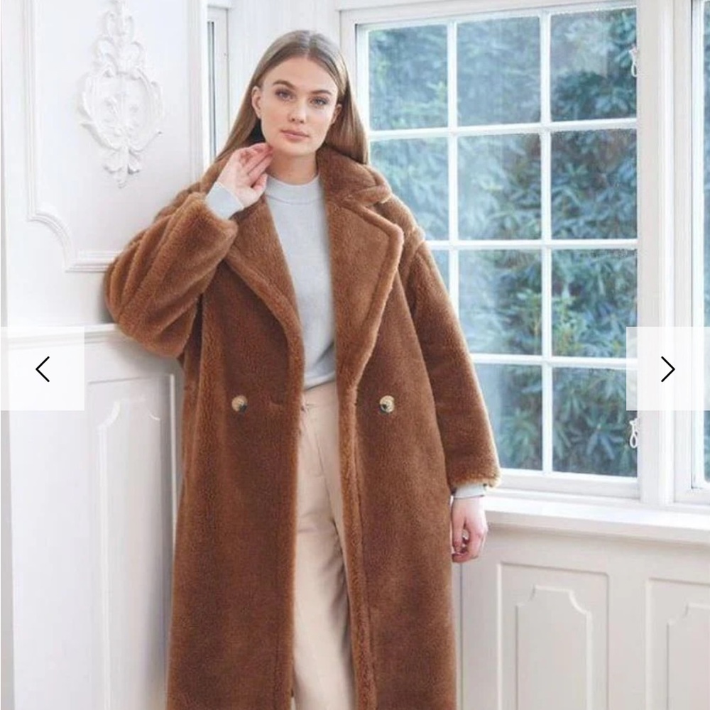 NATURES COLLECTION DONNA COAT | LAMBS WOOL Teddy Oversized Size 3 M/L NWT